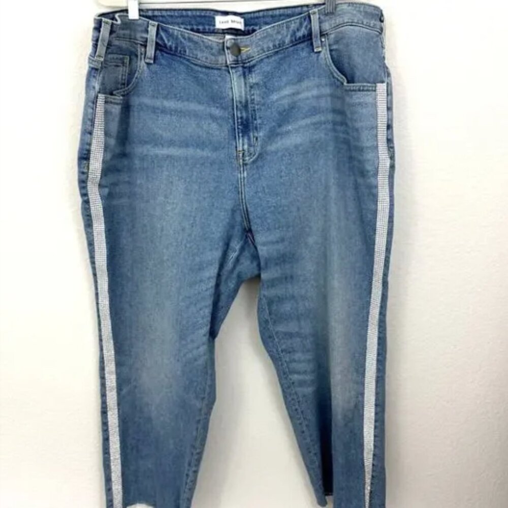 Lane Bryant - High Rise-Jeweled Straight Jeans - Magic Waistband